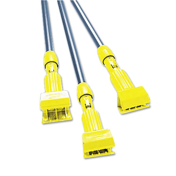 Rubbermaid Commercial 60 in L Mop and Broom Handles, Gray/Yellow, FGH24600GY00 FGH24600GY00 - main
